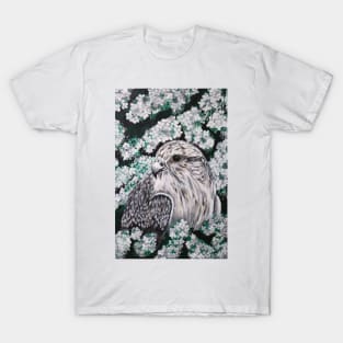 Gyrfalcon in white lilac T-Shirt